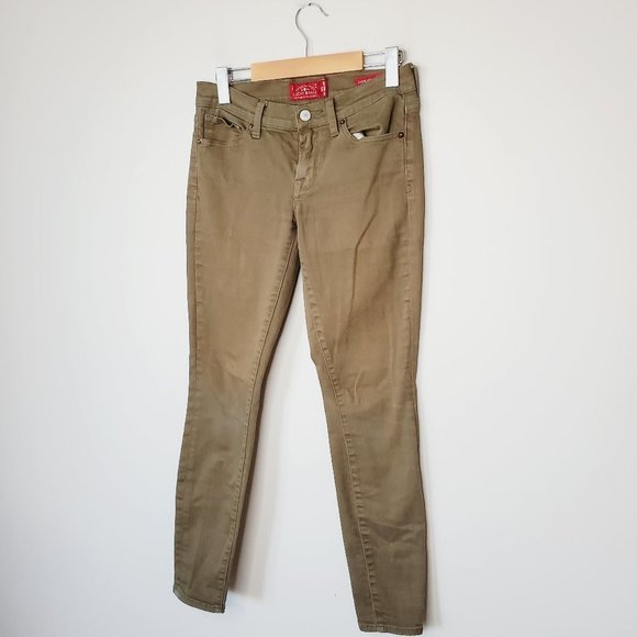 Lucky Brand Jeans Charlie Super Skinny Olive Green 26 - Picture 2 of 12